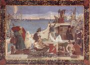 Pierre Puvis de Chavannes Marseilles,Gateway to the Orient china oil painting artist